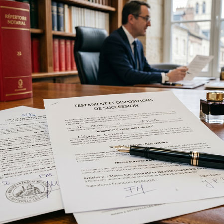 légataire universel et héritier réservataire notaire
